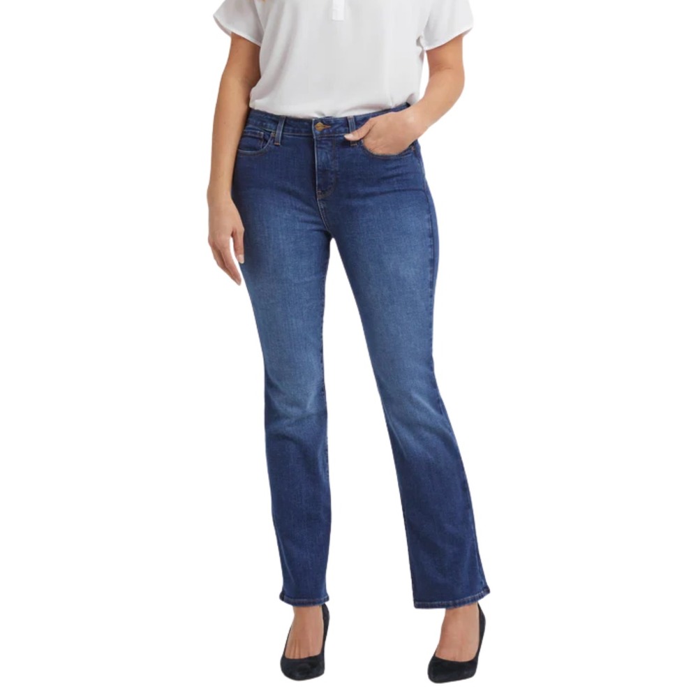 NYDJ Jeans Womens Size 12 Blue Barbara Bootcut High Rise Lift Tuck Denim Stretch